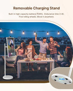 The Atlas™ 32" Tablet on Rolling Stand - Touchscreen, Cordless, 8-Hr Battery, Camera, Voice Remote