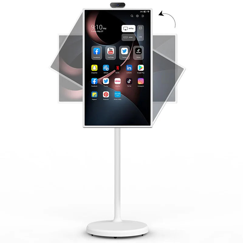 The Atlas™ 32" Tablet on Rolling Stand - Touchscreen, Cordless, 8-Hr Battery, Camera, Voice Remote